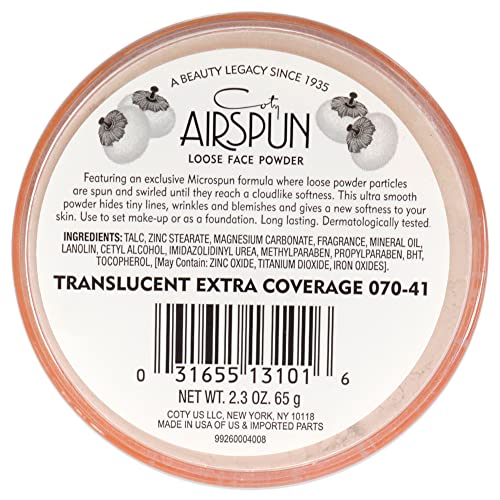 COTY Airspun Loose Face Powder - Translucent Extra Coverage