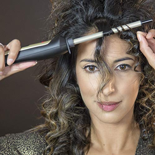Bauer 38860 Tourma Pro Styler Curling Wand / Produces Professional Looking Curls For All Hair Types / Ultra Slim 9mm Barrel / 200° Heat / 360° Sw