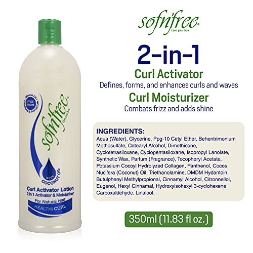 Sof N Curl Lotion with Vitamin E and Panthenol 2-in-1 Activator for smooth & glossy curls, 750 ml