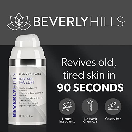 Beverly Hills Mens or Womens Instant Facelift and Eye Tuck Serum for Dark Circles and Puffy Eyes