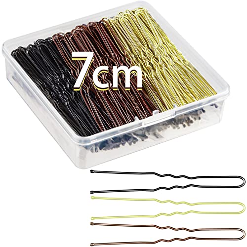 Mbsomnus 7cm Hair Pins for Buns, 50pcs Bobby Pins Brown Hair, U Shaped Hair Pins for Women Girls, Hair Grips for Thick Hair, Hair Styling Accesso