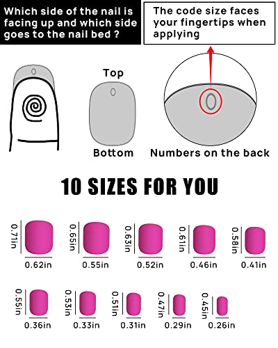 LADYING 24 Color (576 PCS) Matte Square Press on Nails Short,Colorful False Nails Short with Glue and Nail File,Reusable Stick on Nails with Tape