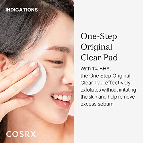 COSRX One Step Original Clear Pad, 70 pads | BHA Toner-soaked | Exfoliating and Cleansing Pad…