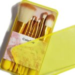 7 Pcs Makeup Brushes, Foundation Brush Eyeshadow Brushes Makeup Brush Set (Yellow)