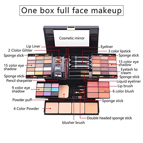 FantasyDay All-in-one Makeup Set Gift Surprise | Full Makeup Kit for Women Multipurpose Essential Starter Bundle Include Eyeshadow Palette Lipsti
