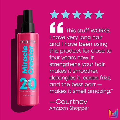 Matrix Multi-Tasking Hair Treatment, Leave-In Conditioner and Heat Protector with 20 Benefits, Total Results, Miracle Creator, 190ml