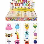 Henbrandt Monsters Temporary Tattoos for Children 24 Assorted Designs Perfect Party Bag Filler & Gift Idea for Children (Pack of 24)