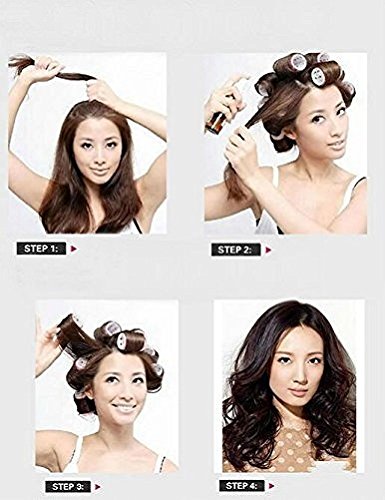 Medium Size Hair Rollers Curlers Self Grip Holding Rollers Hairdressing Curlers Hair Design Sticky Cling Style For DIY Or Hair Salon By Kamay's (