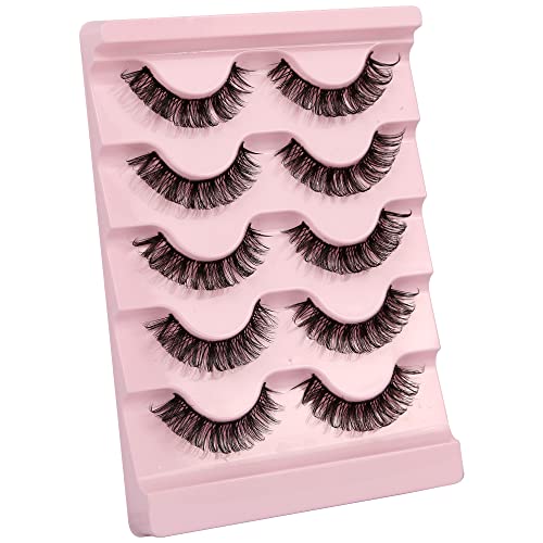 False Eyelashes Cluster D Curl Russian Strip Lash Natural Look Fluffy Wispy Individual Cat Eye Lashes DIY 50 Cluster Eyelashes Extension 3D Volum