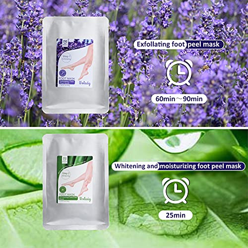 Foot Peeling Mask, Wolady Feet Peel Mask Exfoliating Socks Moisturizing Mask for Foot Care, Peeling Off Calluses & Dead Skin, Making Your Feet Sm