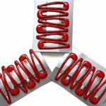 18 x Red Sleepy Clips/Snap Clips/Hair Clips - School Colours