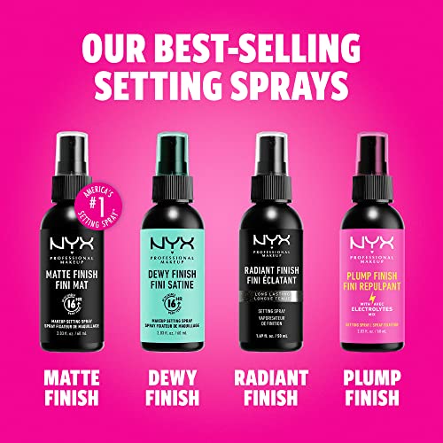 NYX Professional Makeup Setting Spray, Long Lasting Formula, Vegan, Matte Finish, 60 ml