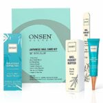 Onsen Secret Japanese Nail File Buffer and Shine Kit - Professional Nail File, 3-Way Nail Buffer Block w/Free Replacement Pads & Nail Strengtheni