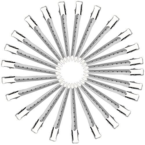 Pin Curl Clips 24 pcs, Silver Metal Hair Clips for Styling, Hair Sectioning Clips, Hairdressing Clips for Curls for Hair Extensions DIY Hair Acce