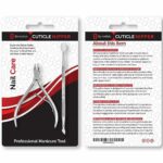 Cuticle Nipper with Cuticle Pusher Nail Cuticle Nipper Silver Stainless Steel Sharp Blades Manicure Tools with Double Spring Nail Care Pedicure N