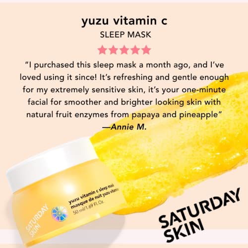 Saturday Skin Yuzu Vitamin C Sleep Face Mask Korean Skin Care Retinol Niacinamide Face Moisturizer Brightening Sleeping Overnight Mask Facial Mas