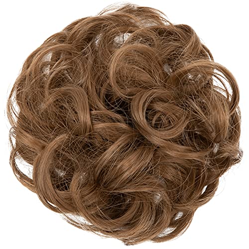 Messy Hair Bun Extensions Curly Wavy Hair Scrunchies for Women Girls Large Synthetic Donut Updo Hair Pieces Hair Chignons