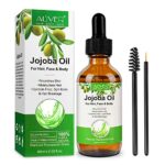 Organic 60ML-Jojoba Oil 100% Pure for Face, Nails, Natural Colorless Odorless Jojoba Oil Cold Pressed Unrefined-Hair Growth Oil Improve for Dry D