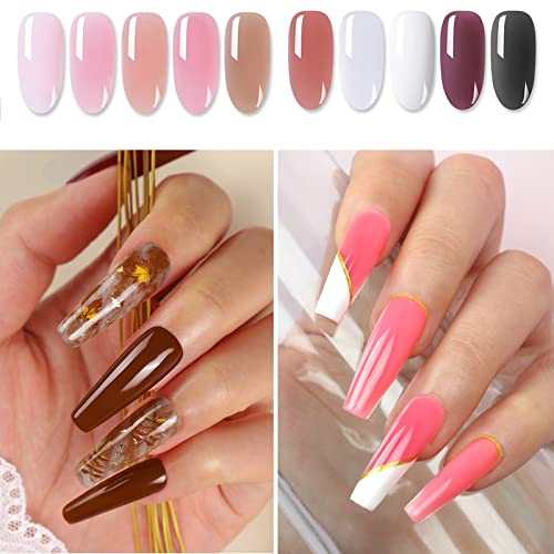 Slip Solution Kit ,60ML Extender Gel Nail Builder Kit Poly Nail Gel Nail Extension Clear Liquid Solution Anti-stick Tools with Nail Art Brush Sta