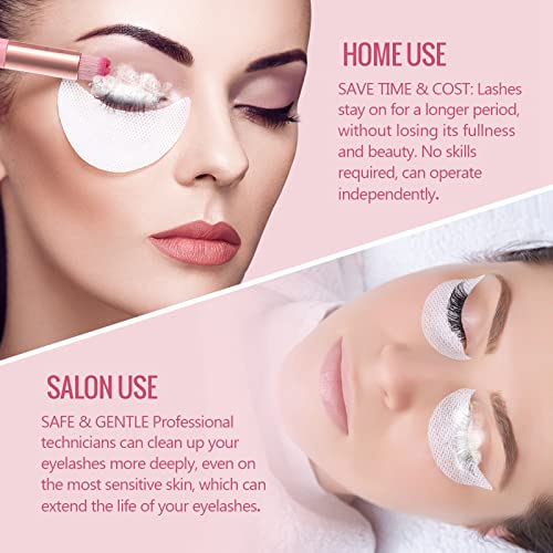 Rosarden Eyelash Extension Cleanser Eyelash Extension Shampoo Lash Cleanser for Extensions+Cleansing Brushes+Mascara Wand For Extensions and Natu