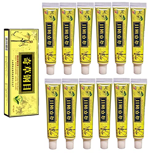 HOPASRISEE Natural Chinese Herbal Cream, Organic Eczema Herbal Healing Cream, Face Cream, Body Cream, Anti-Itch Cream Ointment External Use (12pc