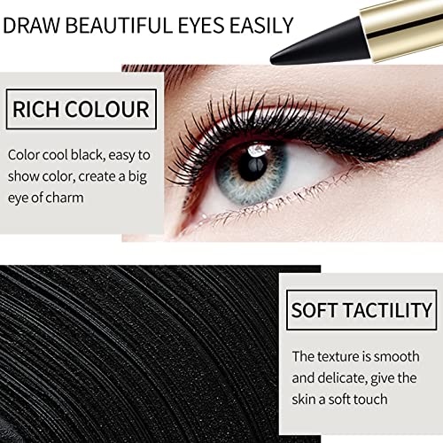 Black Eyeliner,Eyeliner Pencil Long Lasting, Quick Dry Waterproof Smudge Proof Makeup, Face Painting,Suitable For All Eye Shapes Eye Liner And Bo