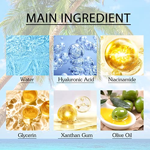 Hyaluronic Acid Watery Sun Gel, Korean Sunscreen SPF50+ PA++++ 50ml Moisturizing Physical Sun Block