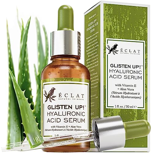 Pure Hyaluronic Acid Face Serum - 2.5% Hyaluronic Serum + 3% B5, Anti Wrinkle + Anti Aging Serum for Face with Vitamin C & E, Aloe - Antiaging Hy