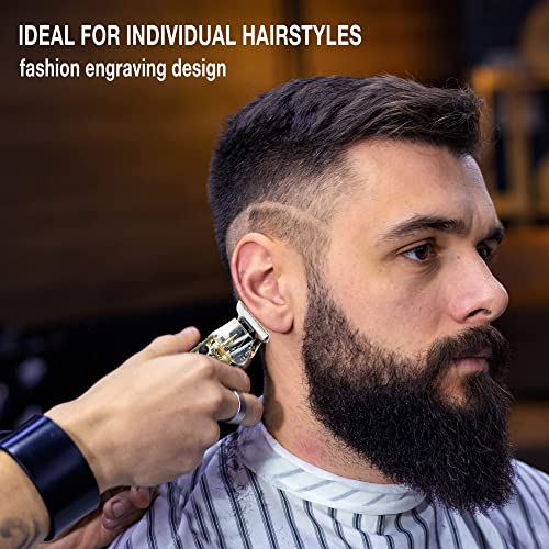 Beard Trimmer Professional Hair Clippers Men, Electric Cordless Hair Trimmer with LCD Screen & Sharp Blades, Rechargeable Clippers for Men Haircu