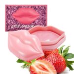 20Pcs Strawberry Lip Masks in Case,Nourishing Lip Balm,Lip Plumping Serum for Dry Lips,Collagen Lip Sleep Masks Anti-Wrinkle Anti-Aging Hydrating