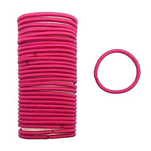 Bellure 30 Pcs 4mm Balck Hair Bands For Women, Black Hair Bobbles For Women Thick Hair, Snag-free elastic hair ties for women hairbands, Ponytail