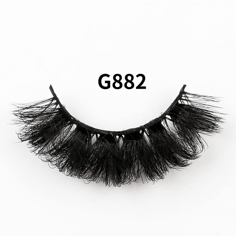 KOKAY False Eyelashes Russian Strip Lashes Faux Mink Lashes 8 Pairs DD Curl, Reusable Fluffy 3D Fake Eyelashes Thick Soft Waterproof for Gift (K0