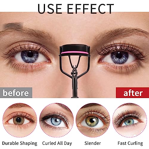 ๐๐ซ๐จ๐๐๐ฌ๐ฌ๐ข๐จ๐ง๐๐ฅ ๐๐ฒ๐๐ฅ๐๐ฌ๐ก ๐๐ฎ๐ซ๐ฅ๐๐ซ ๐๐ข๐ญ - Violet Black Lash Curlers with 10 Refills for Stunning Women's and Girls' Eyelashes