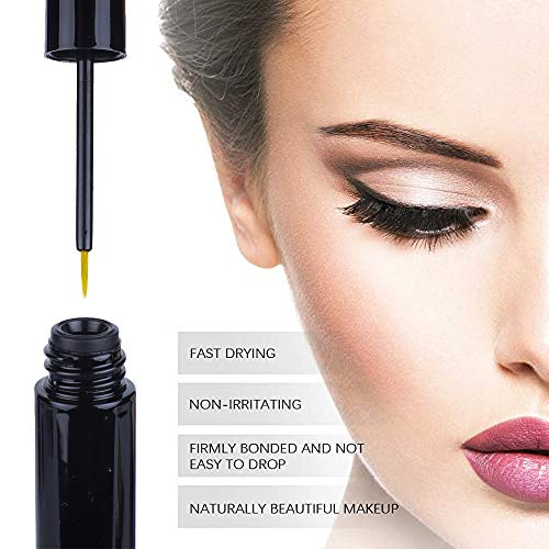 GGOKOK-Eyelash-Glue-Clear, Strip Lash Glue Super Hold Eye Lash Glue Latex-Free Waterproof Lash Adhensive for False Eyelashes Suitable for Sensiti