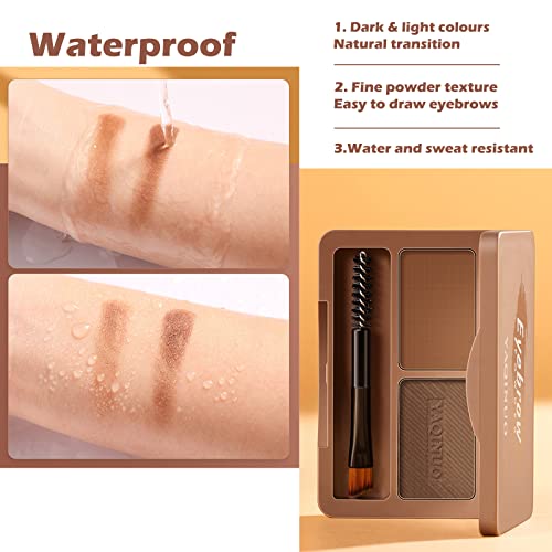 Eyebrow Powder,Dark Brown Light Brown Eyebrows Shaper Brow Pomade Pen Pencil Tint Makeup Kit Set. As Eyeliner Face Contour Hairline Filler For Wo