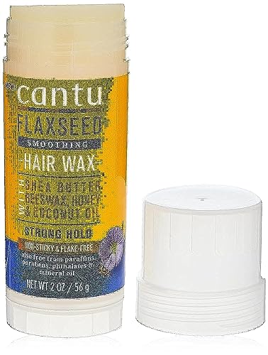 CANTU Flaxseed Smoothing Hair Wax with Shea butter beeswax, Honey & Coconut Oil (Strong Hold) 2oz 56 g (Pack of 1)