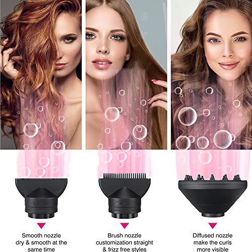 Professional Hair Dryer 2000W Fast Drying Ionic Hairdryer with Diffuser Hairdryer with 2 Speeds, 3 Heating and Cool Button for Women Man Home Tra