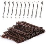 Laicky Bobby Pins, 200Count Brown Hair Pins Hairpins with Box for Women Lady Girls Kids Hair Grips Invisible Wave Hairgrip Barrette Hairclip Bulk