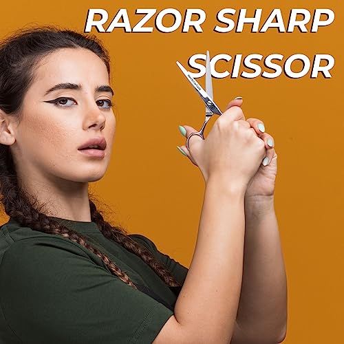 Maxyloncare Hairdressing Scissors for Professional Hairdressers 6 inch Stainless Steel Hair Cutting Shears for Salon Barbers Men Women