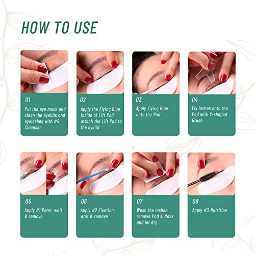 Lash Lift Kit - Eyelash Perm Kit Premium Eyelash Lifting ,Permanent Curling Eyelash Perm Kit, Lash Curling,Suitable for Salon