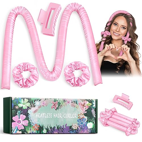 Heatless Curlers headband, High Resilience Sponge Heatless Curls DIY Long Hair Styling Tools, No Heat Silk Curling Ribbon, Heatless Curelrs Suita