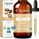 Cliganic Organic Argan Oil, 100% Pure | Moroccan Argan Oil for Hair, Face & Skin | Natural Cold Pressed Carrier Oil - Certified Organic