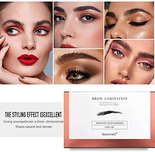 Eyebrow Lamination Kit,Professional Brow Lift Kit,DIY Eye Brow Lift Kit for Natural Trendy Shaping Brow,Thicker Brows, Easy to Use and Long Lasti