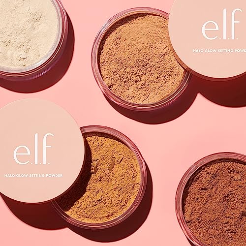 e.l.f., Halo Glow Setting Powder, Silky, Weightless, Blurring, Smooths, Minimizes Pores and Fine Lines, Creates Soft Focus Effect, Light, Semi-Ma