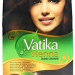 Dabur Vatika Henna Hair Colour, Dark Brown 100% Ammonia Free, 6 x 10g Sachet's - 60g