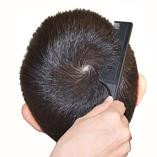 Hair Comb - a Professional Anti-static Carbon Fibre Metal-Pin Tail Comb,Heat Resistant Barber and Salon Rattail Comb with Non-skid Paddle Parting