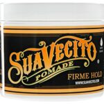 Suavecito Firme Strong Hold Pomade, Strong Hold Pomade For Men, Medium Shine Water Based Wax Flake Free Hair Gel, Easy To Wash Out, All Day Hold