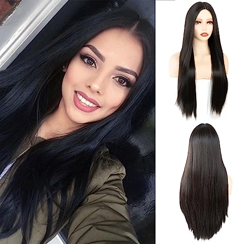 iShine Burgundy Red Wigs for Women Long Wavy Wine Red Wigs with Fringe Synthetic Wig Heat Resistant Natural Hair for Daily Party Cosplay Use Gift