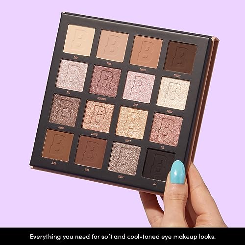 BEAUTY BAY Neutral 16 Piece Colour Eyeshadow Palette Gift Set - Make up Beauty Products - Vegan Gifts for Women - PETA Certified Cruelty Free - M