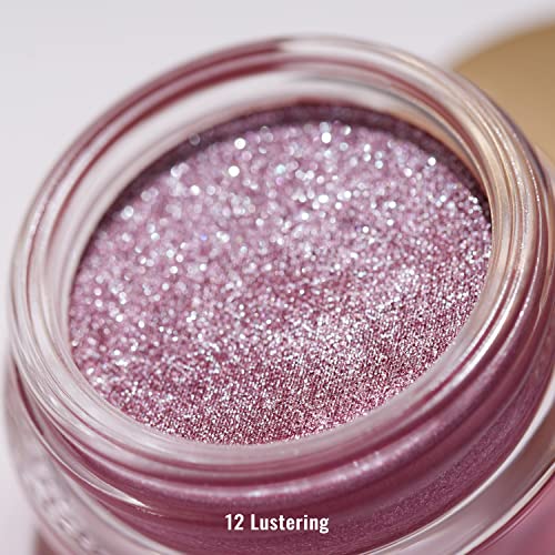 Oulac Shiny Light Blue Cream Eyeshadow, Can Be Used as Highlighter and Eyeshadow, Glitter Eyeshadow with Creamy Texture, Waterproof, Large Capaci